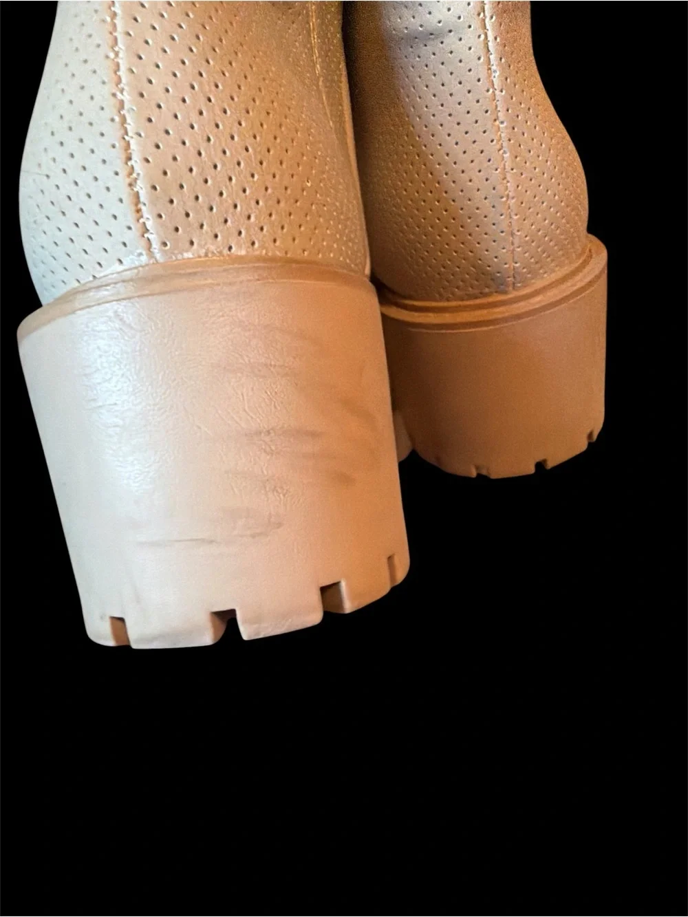 a.n.a Cream Lug Ankle Boots